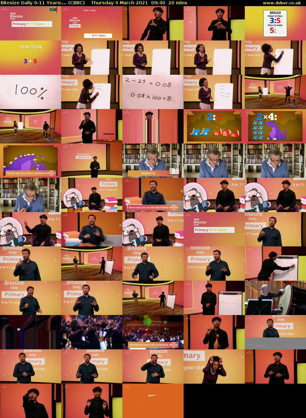 Bitesize Daily 9-11 Years:... (CBBC) Thursday 4 March 2021 09:40 - 10:00