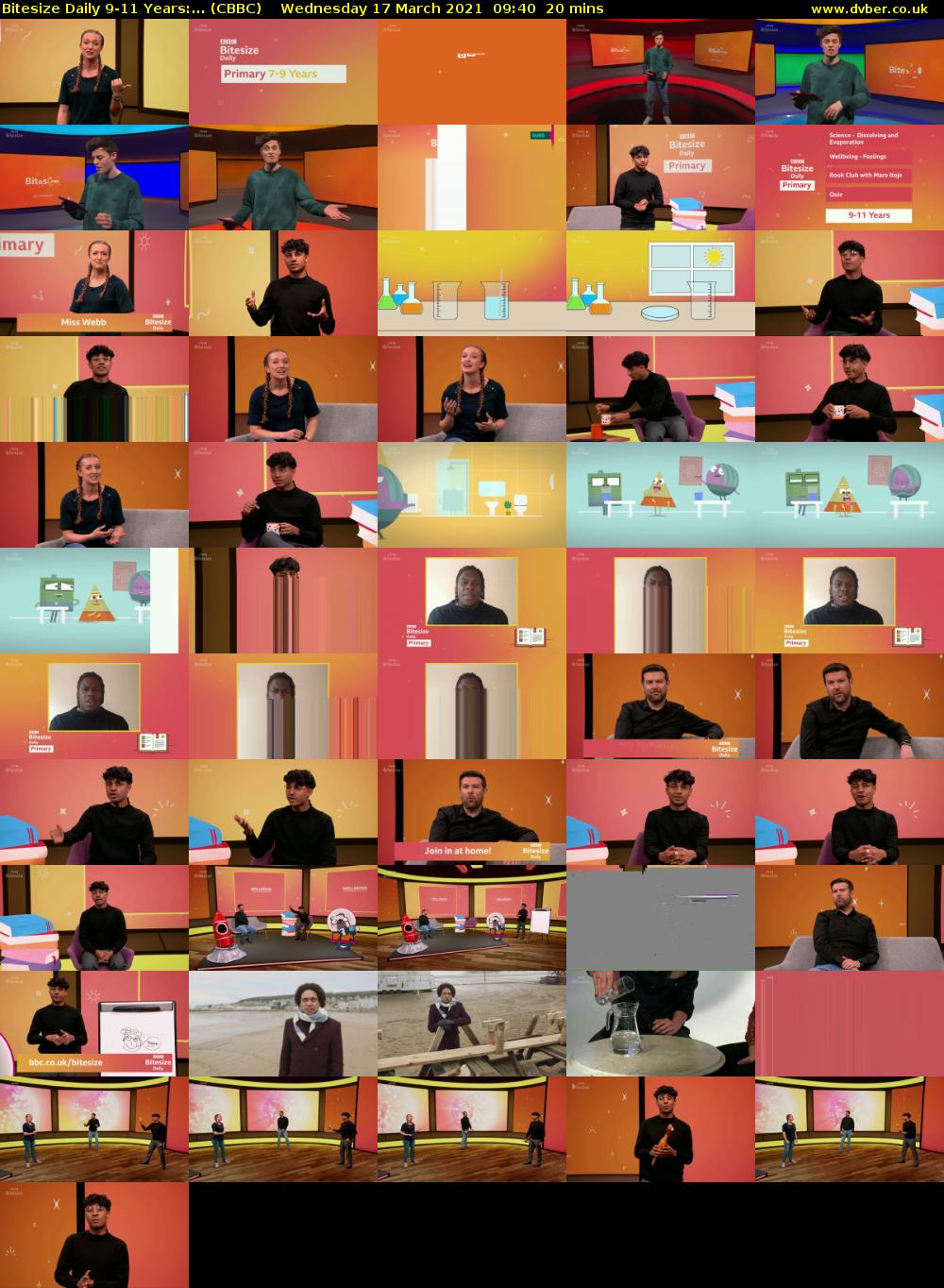 Bitesize Daily 9-11 Years:... (CBBC) Wednesday 17 March 2021 09:40 - 10:00