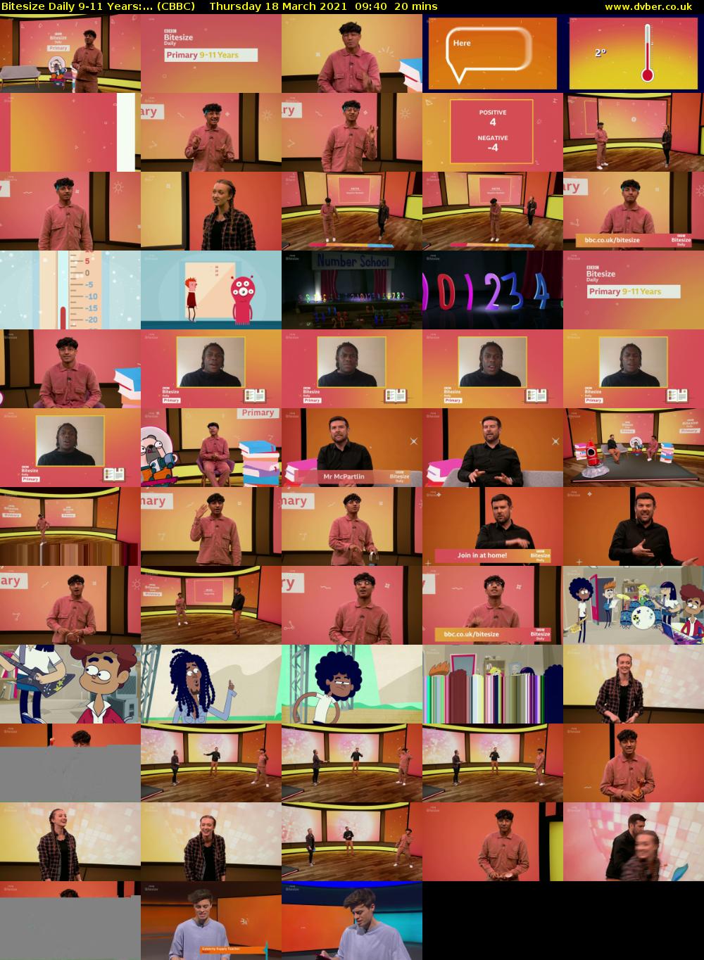 Bitesize Daily 9-11 Years:... (CBBC) Thursday 18 March 2021 09:40 - 10:00