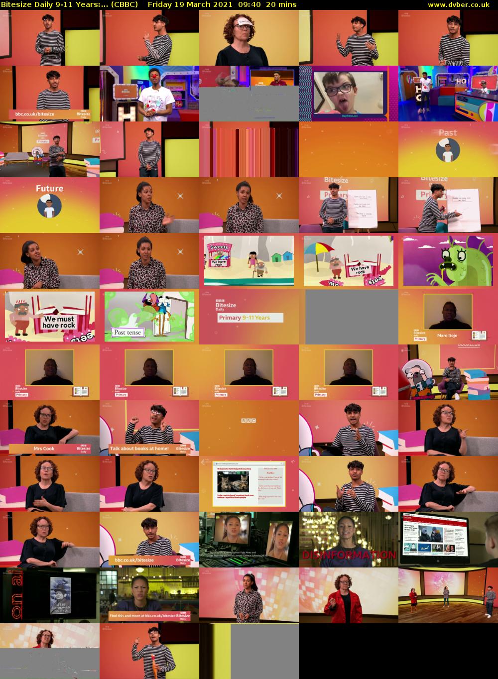 Bitesize Daily 9-11 Years:... (CBBC) Friday 19 March 2021 09:40 - 10:00