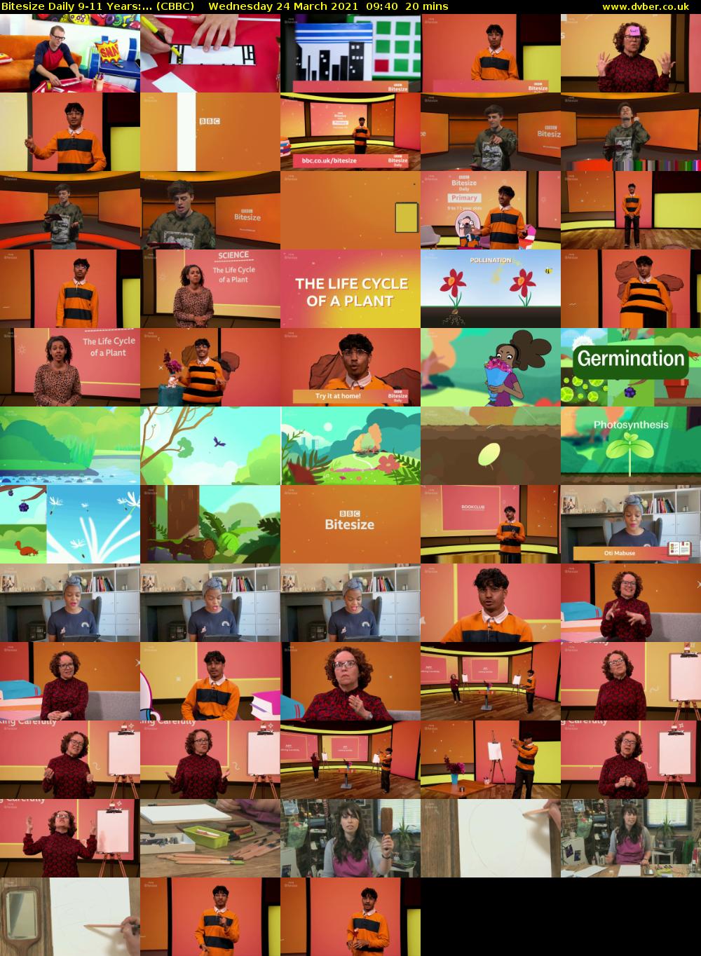 Bitesize Daily 9-11 Years:... (CBBC) Wednesday 24 March 2021 09:40 - 10:00