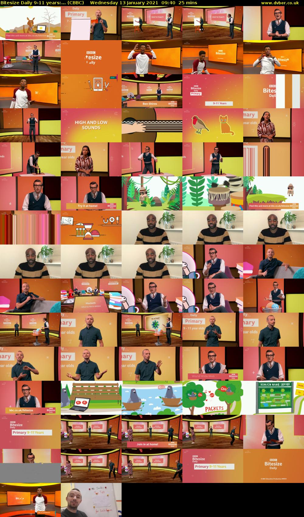 Bitesize Daily 9-11 years:... (CBBC) Wednesday 13 January 2021 09:40 - 10:05