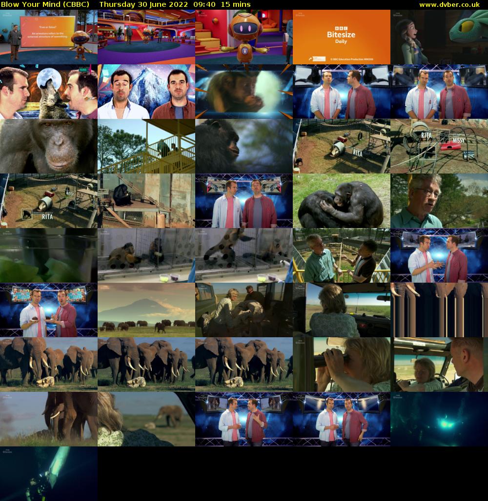 Blow Your Mind (CBBC) Thursday 30 June 2022 09:40 - 09:55