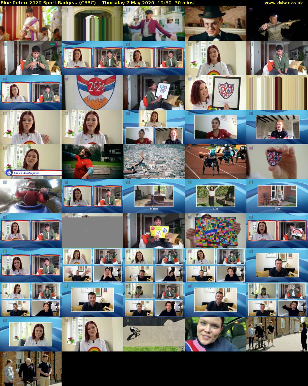 Blue Peter: 2020 Sport Badge... (CBBC) Thursday 7 May 2020 19:30 - 20:00