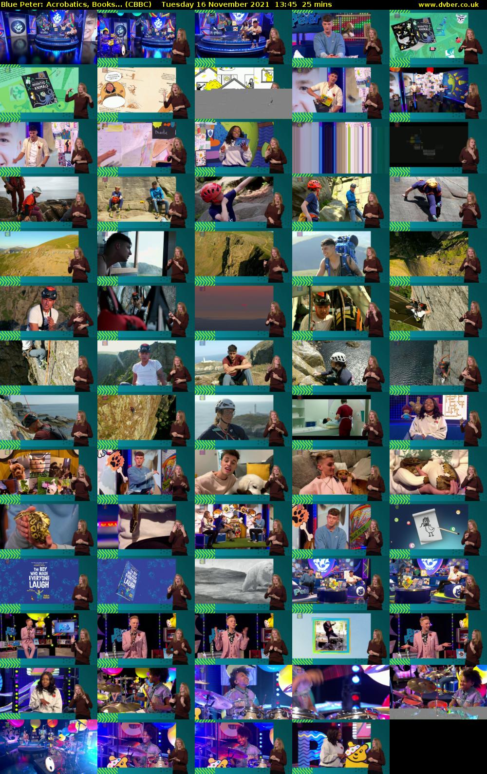 Blue Peter: Acrobatics, Books... (CBBC) Tuesday 16 November 2021 13:45 - 14:10