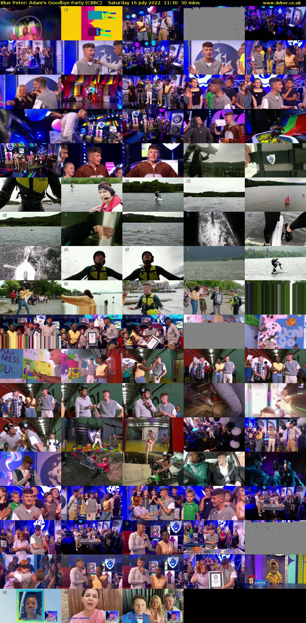 Blue Peter: Adam's Goodbye Party (CBBC) Saturday 16 July 2022 11:30 - 12:00
