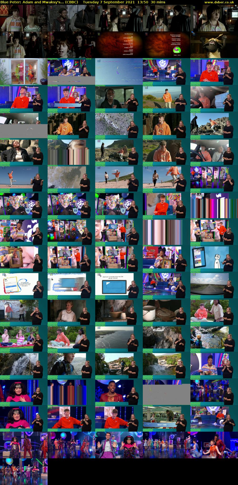 Blue Peter: Adam and Mwaksy's... (CBBC) Tuesday 7 September 2021 13:50 - 14:20