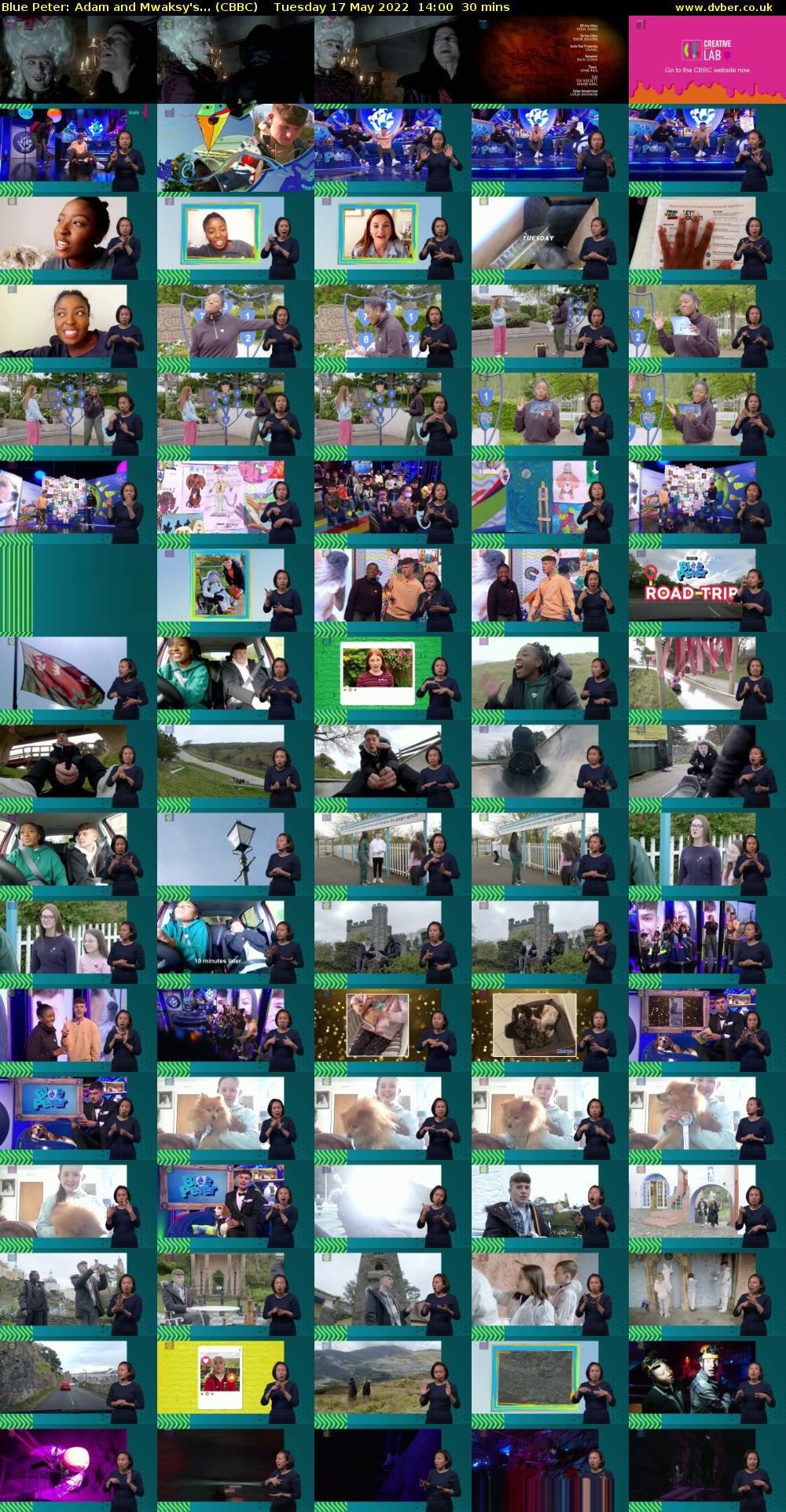 Blue Peter: Adam and Mwaksy's... (CBBC) Tuesday 17 May 2022 14:00 - 14:30