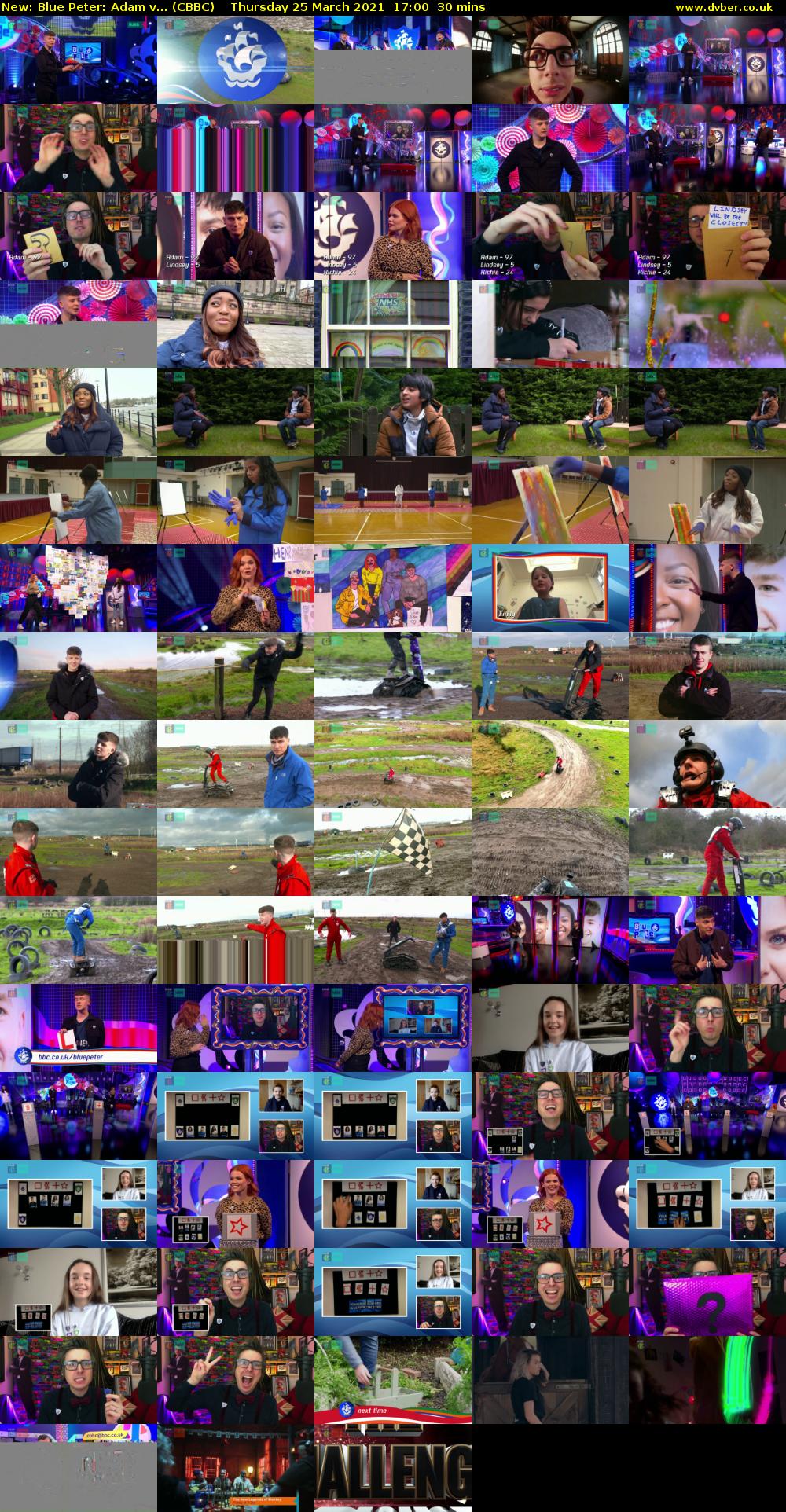 Blue Peter: Adam v... (CBBC) Thursday 25 March 2021 17:00 - 17:30
