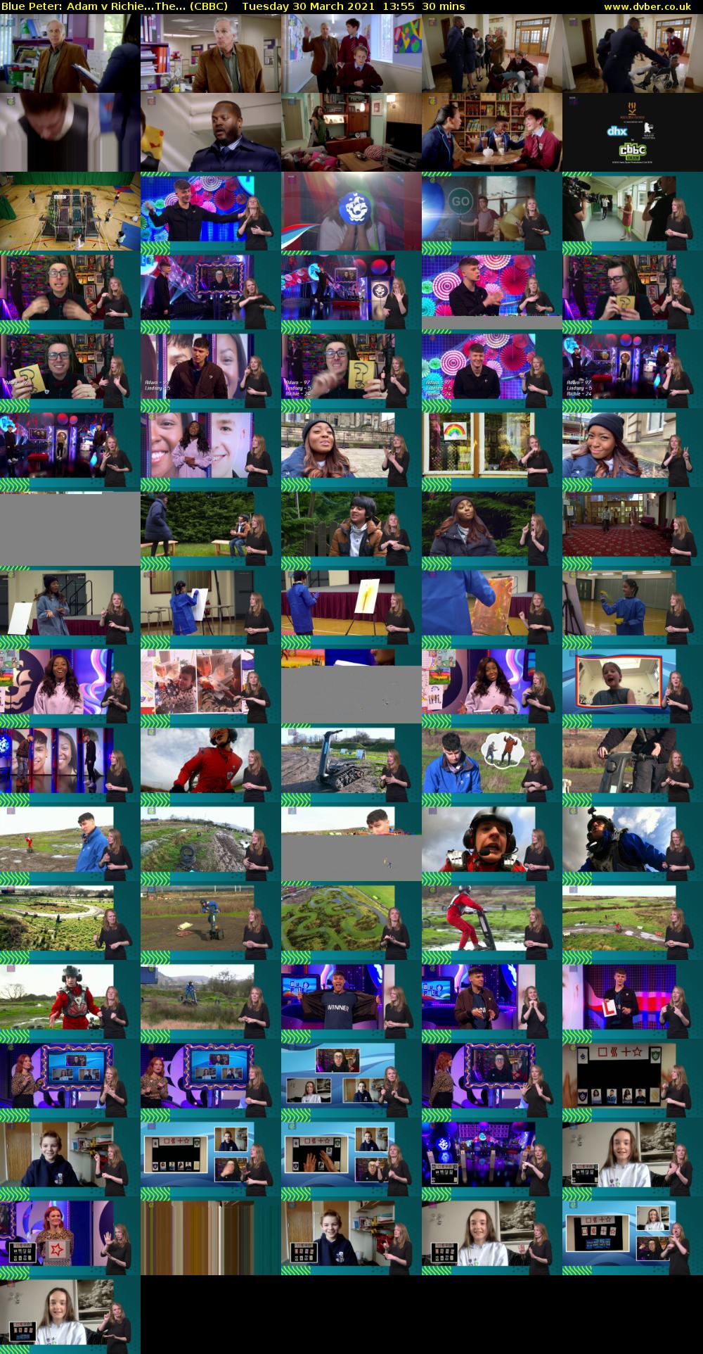Blue Peter: Adam v Richie...The... (CBBC) Tuesday 30 March 2021 13:55 - 14:25