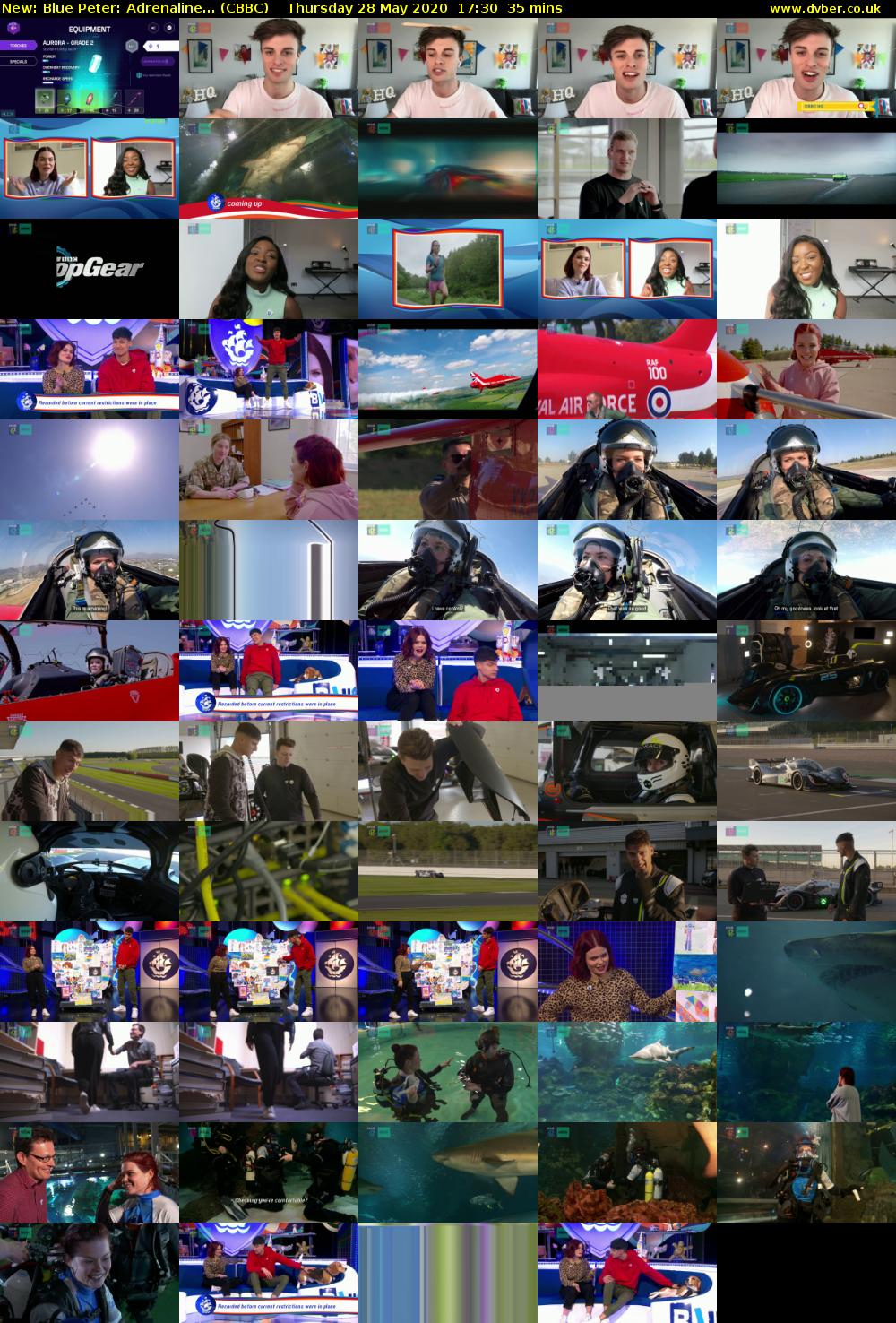 Blue Peter: Adrenaline... (CBBC) Thursday 28 May 2020 17:30 - 18:05