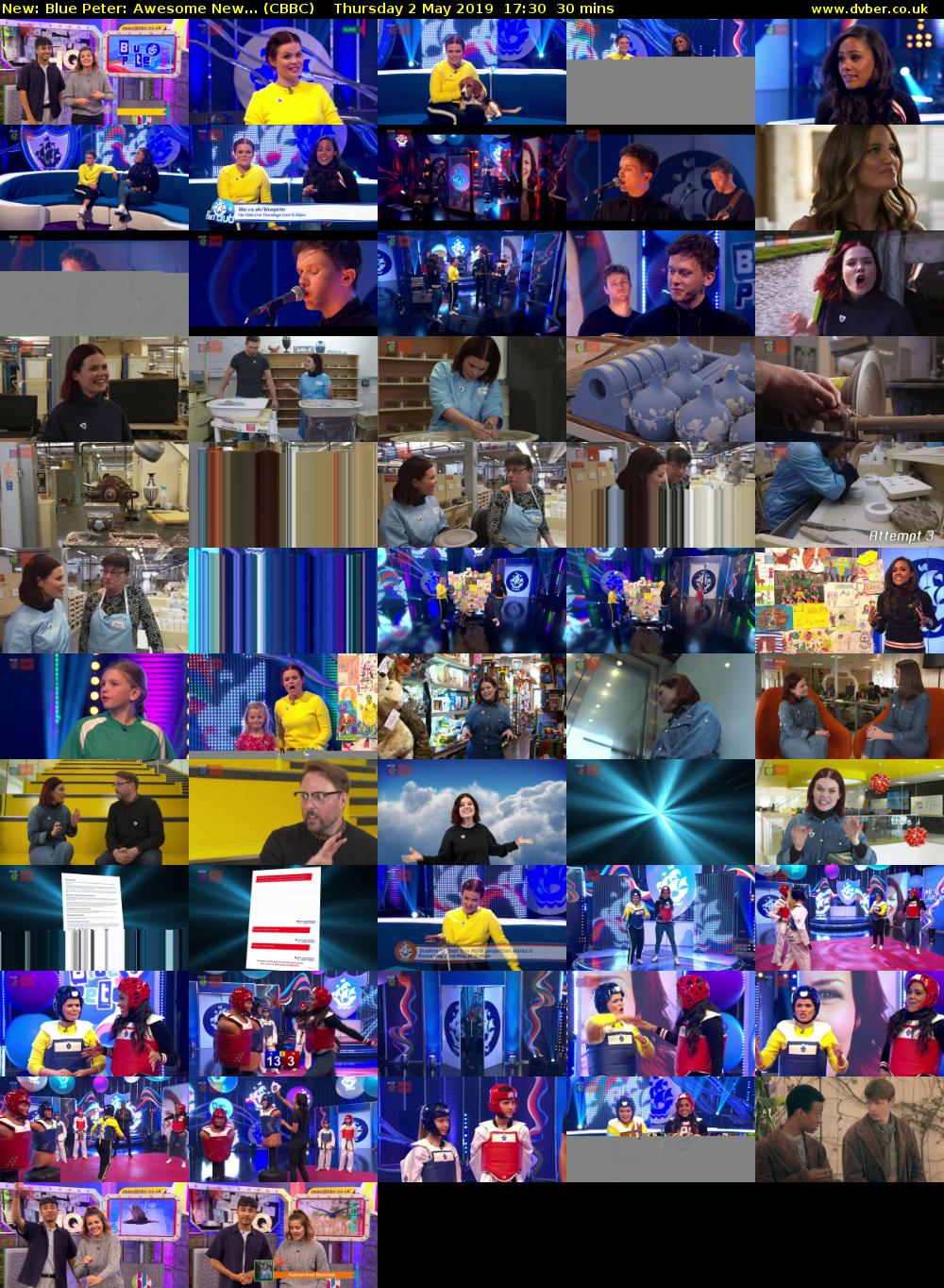 Blue Peter: Awesome New... (CBBC) Thursday 2 May 2019 17:30 - 18:00
