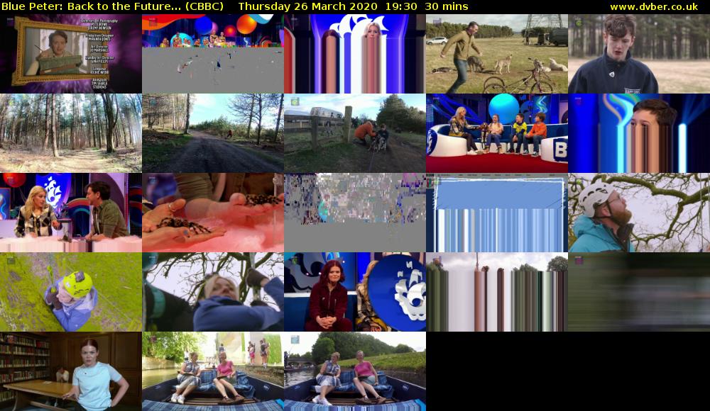 Blue Peter: Back to the Future... (CBBC) Thursday 26 March 2020 19:30 - 20:00