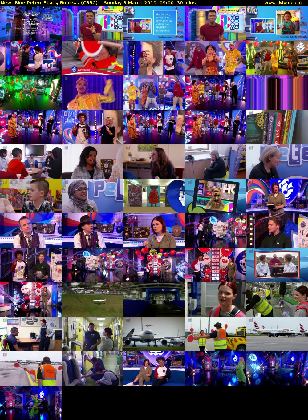 Blue Peter: Beats, Books... (CBBC) Sunday 3 March 2019 09:00 - 09:30