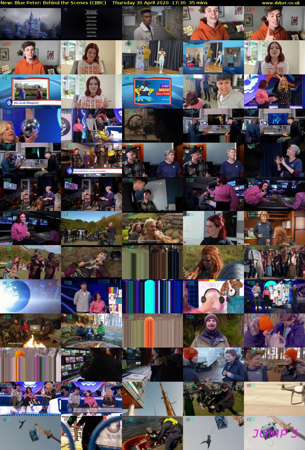 Blue Peter: Behind the Scenes (CBBC) Thursday 30 April 2020 17:30 - 18:05