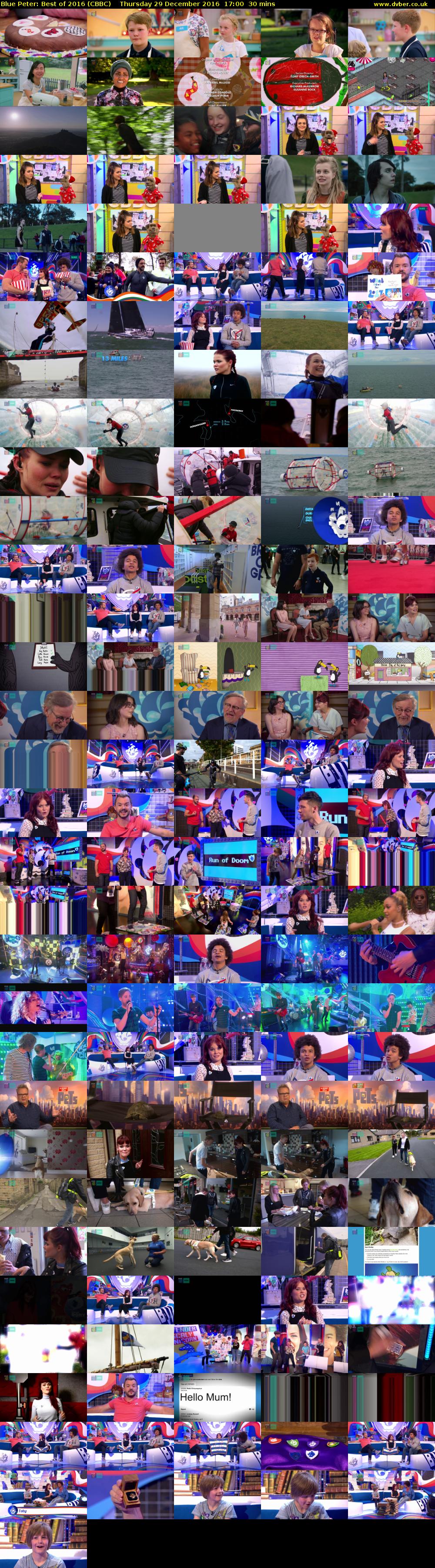 Blue Peter: Best of 2016 (CBBC) Thursday 29 December 2016 17:00 - 17:30