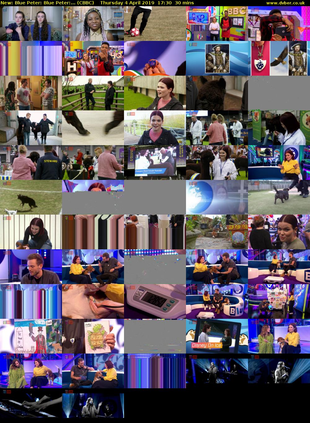 Blue Peter: Blue Peter:... (CBBC) Thursday 4 April 2019 17:30 - 18:00