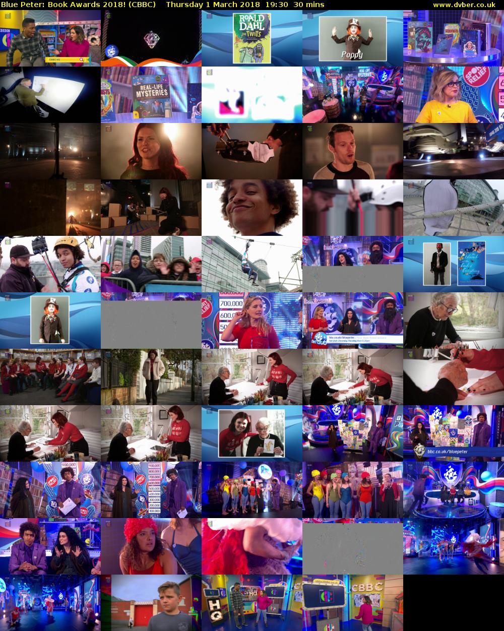 Blue Peter: Book Awards 2018! (CBBC) Thursday 1 March 2018 19:30 - 20:00