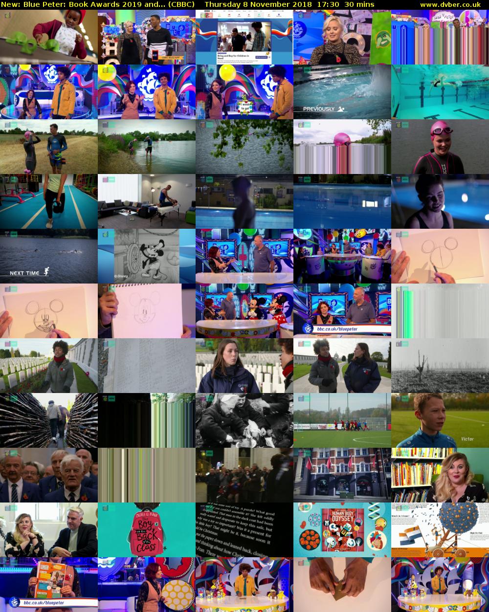 Blue Peter: Book Awards 2019 and... (CBBC) Thursday 8 November 2018 17:30 - 18:00
