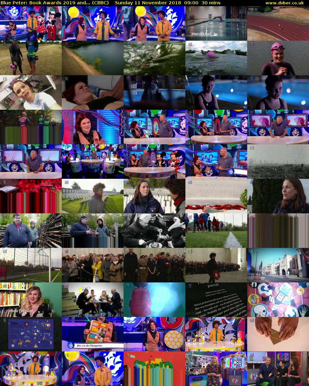 Blue Peter: Book Awards 2019 and... (CBBC) Sunday 11 November 2018 09:00 - 09:30