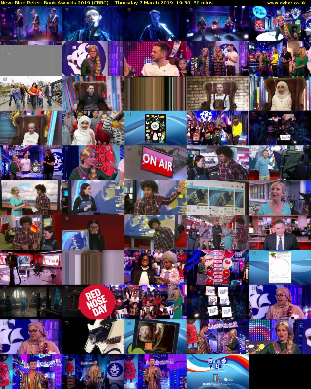 Blue Peter: Book Awards 2019 (CBBC) Thursday 7 March 2019 19:30 - 20:00