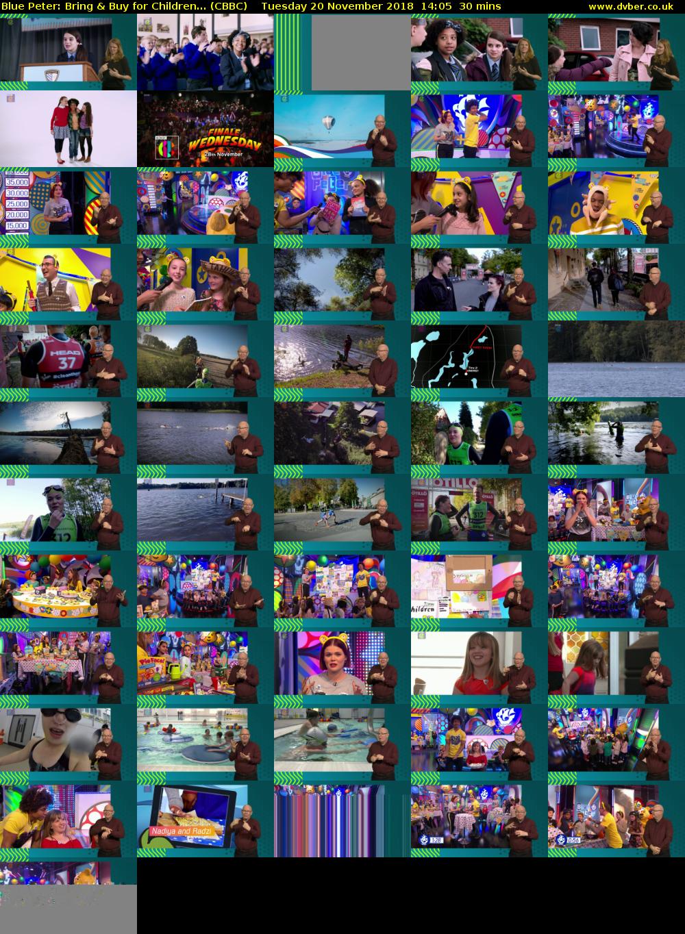 Blue Peter: Bring & Buy for Children... (CBBC) Tuesday 20 November 2018 14:05 - 14:35