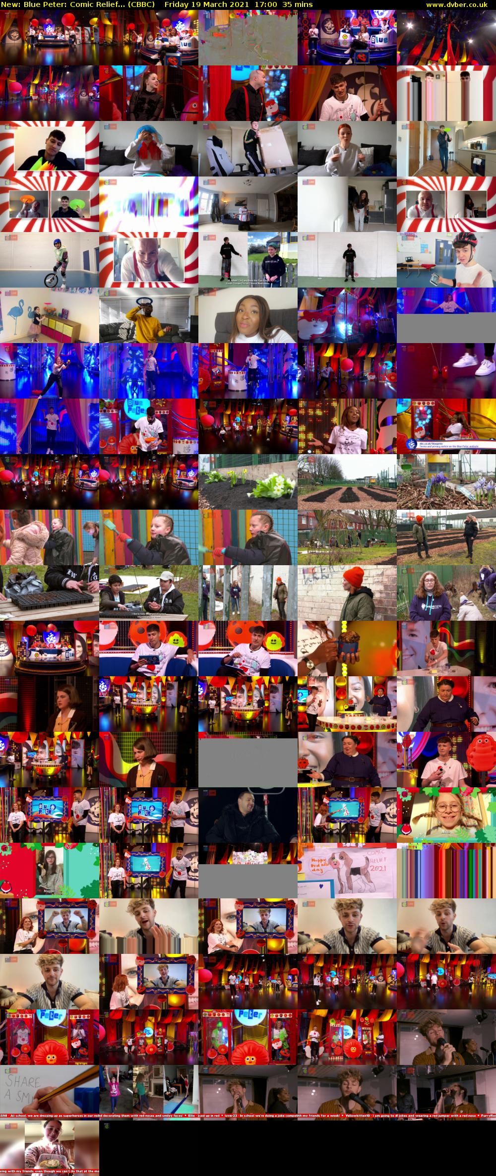 Blue Peter: Comic Relief... (CBBC) Friday 19 March 2021 17:00 - 17:35