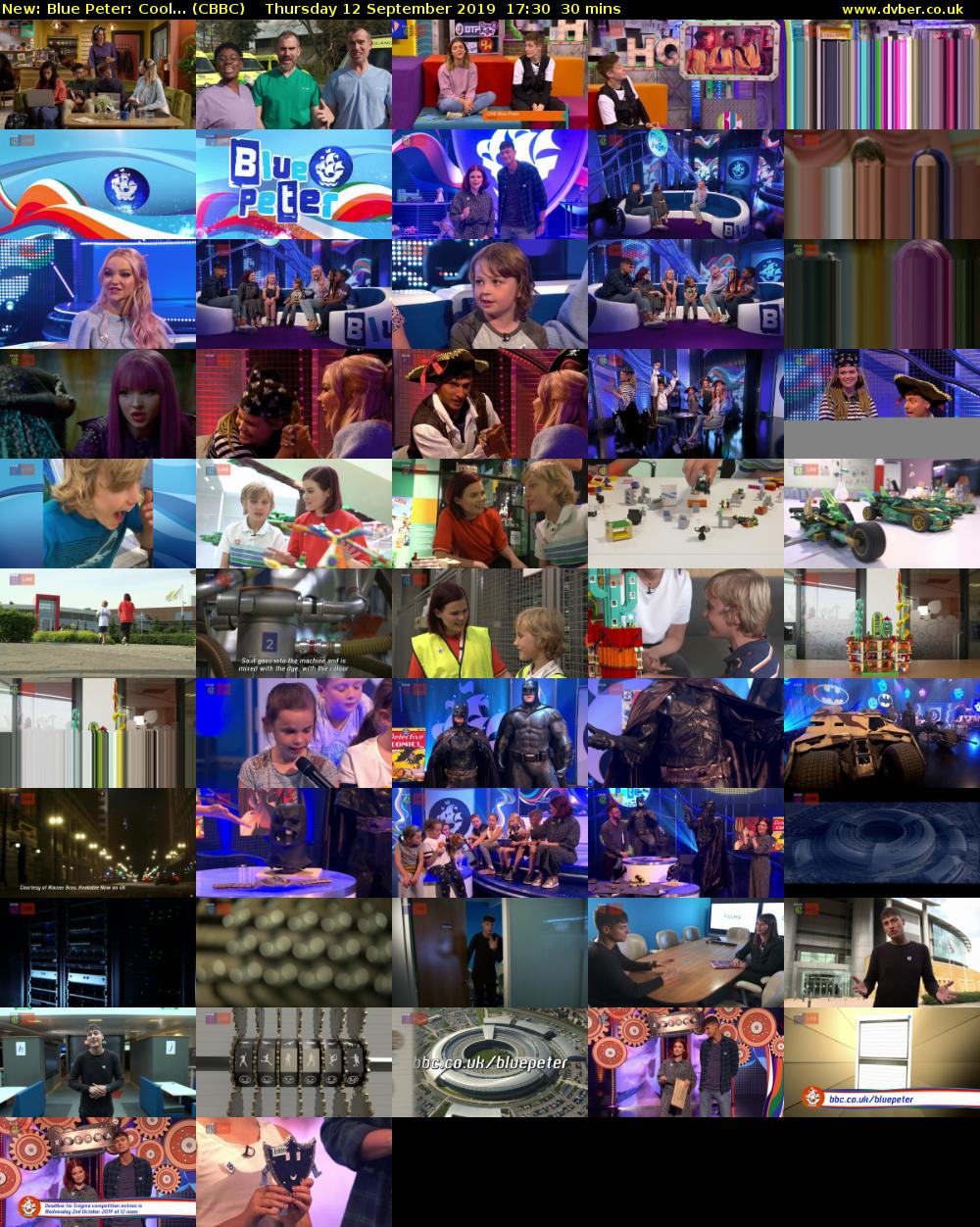Blue Peter: Cool... (CBBC) Thursday 12 September 2019 17:30 - 18:00