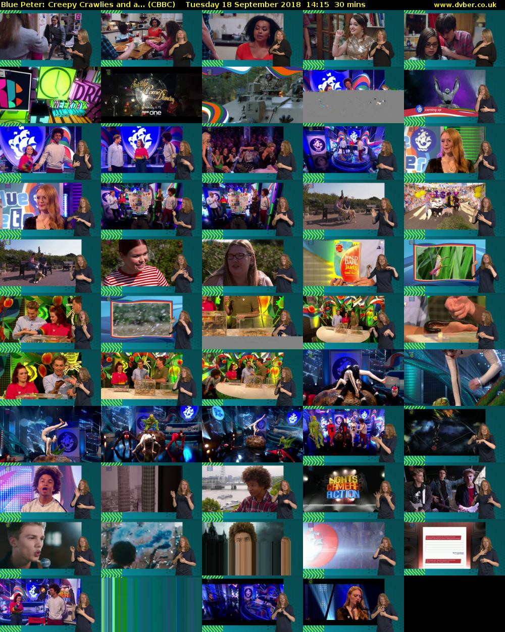 Blue Peter: Creepy Crawlies and a... (CBBC) Tuesday 18 September 2018 14:15 - 14:45