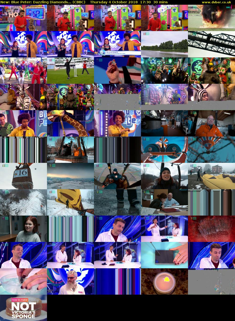 Blue Peter: Dazzling Diamonds... (CBBC) Thursday 4 October 2018 17:30 - 18:00