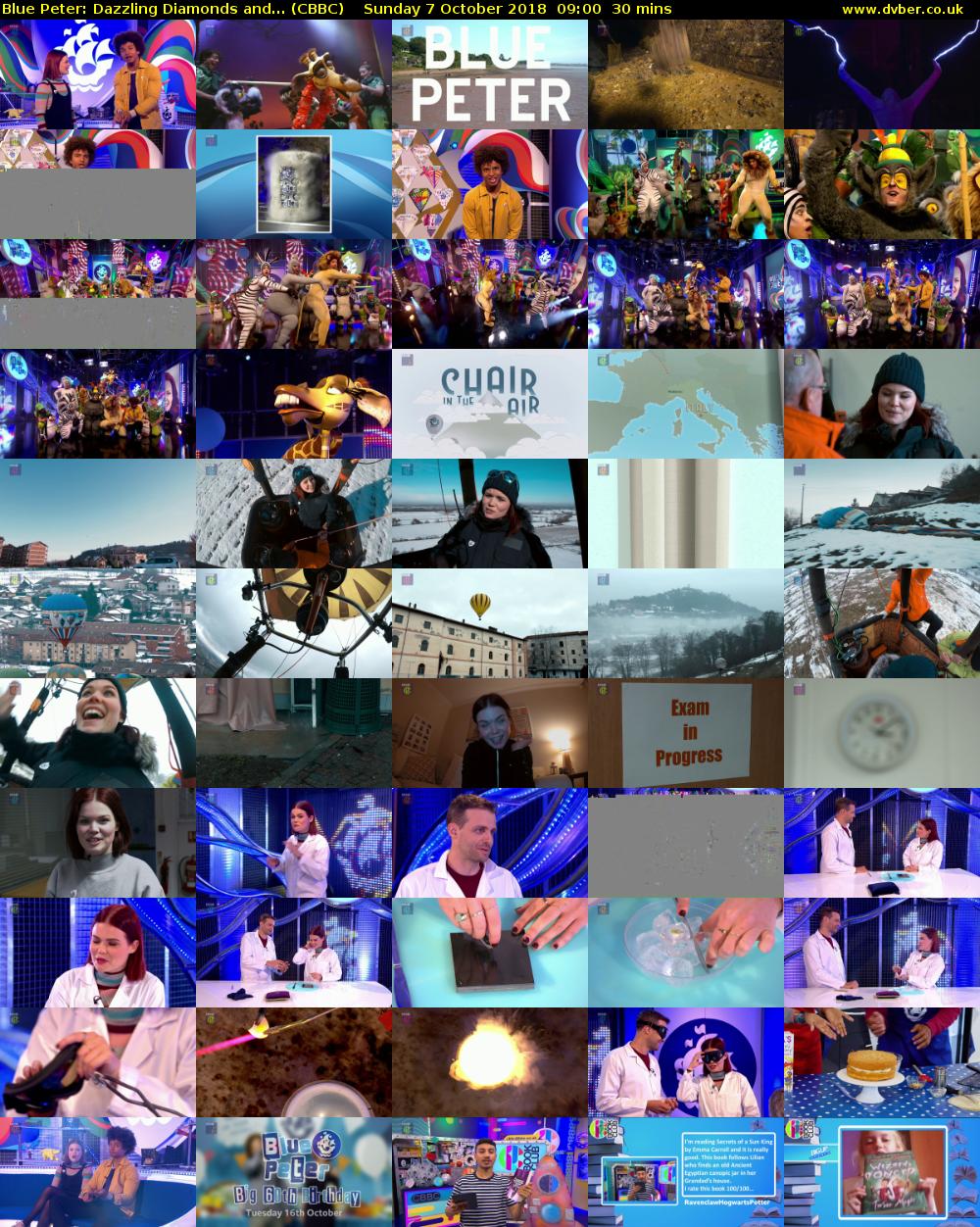 Blue Peter: Dazzling Diamonds and... (CBBC) Sunday 7 October 2018 09:00 - 09:30