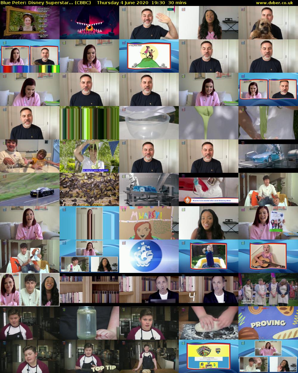 Blue Peter: Disney Superstar... (CBBC) Thursday 4 June 2020 19:30 - 20:00