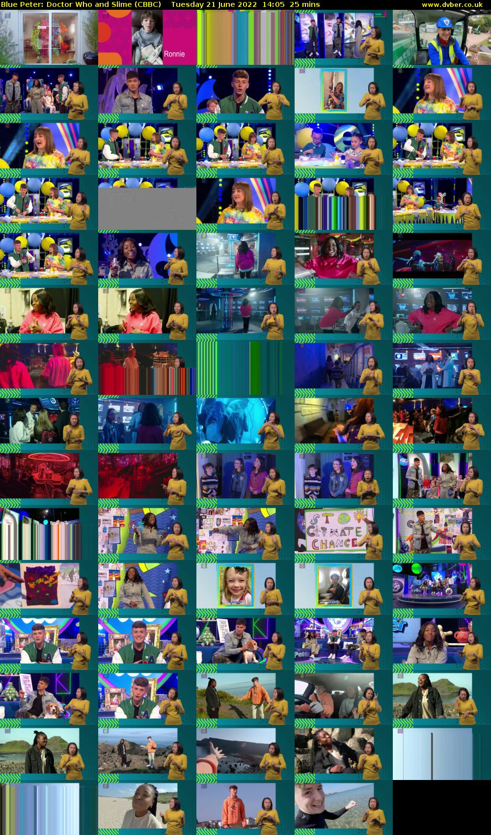 Blue Peter: Doctor Who and Slime (CBBC) Tuesday 21 June 2022 14:05 - 14:30