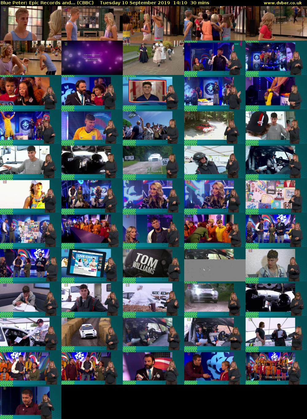Blue Peter: Epic Records and... (CBBC) Tuesday 10 September 2019 14:10 - 14:40