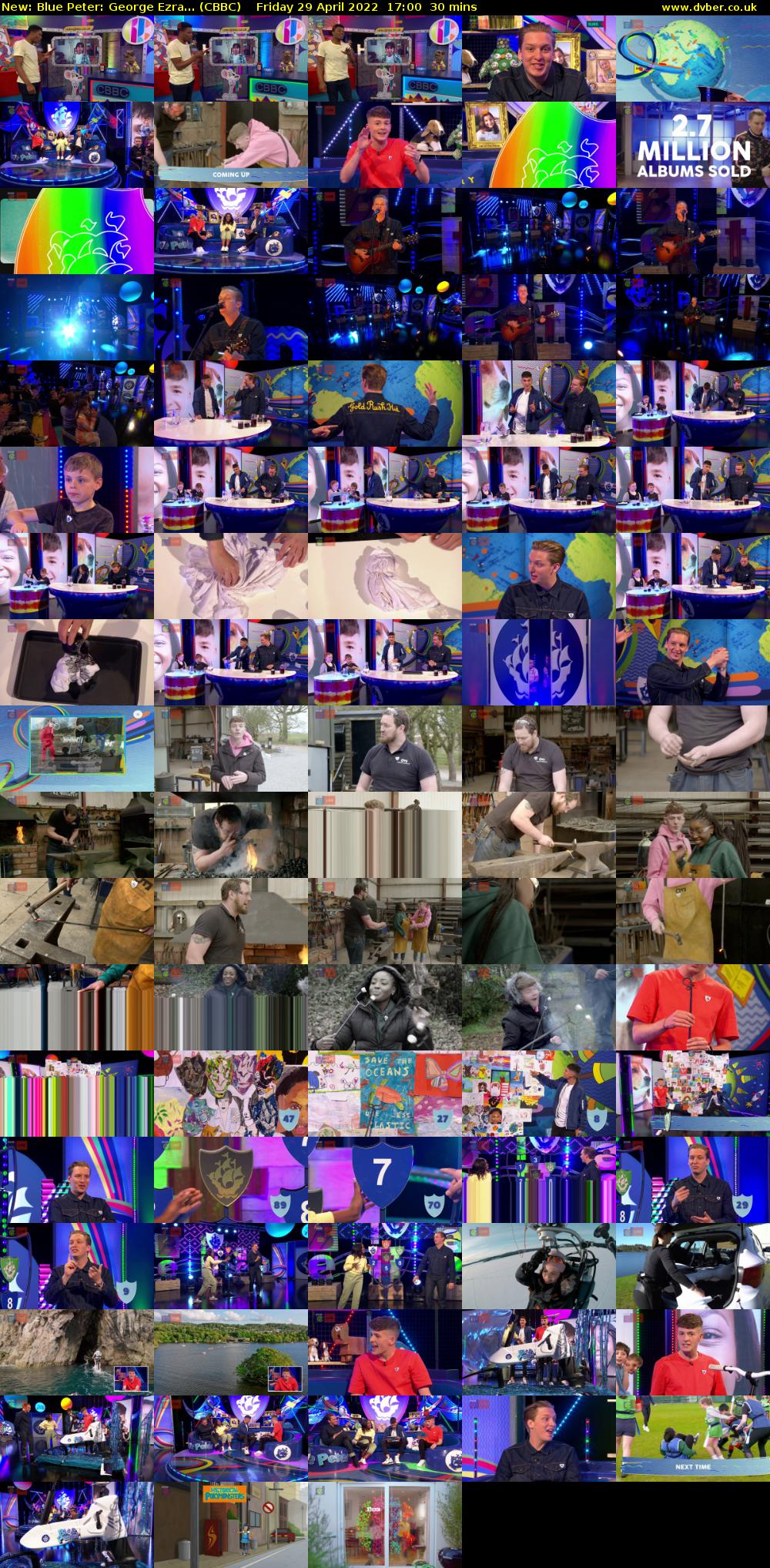 Blue Peter: George Ezra... (CBBC) Friday 29 April 2022 17:00 - 17:30