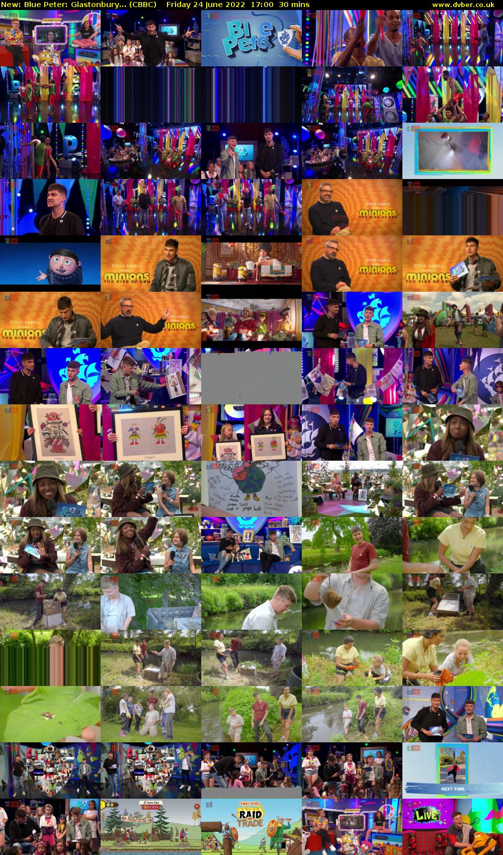Blue Peter: Glastonbury... (CBBC) Friday 24 June 2022 17:00 - 17:30