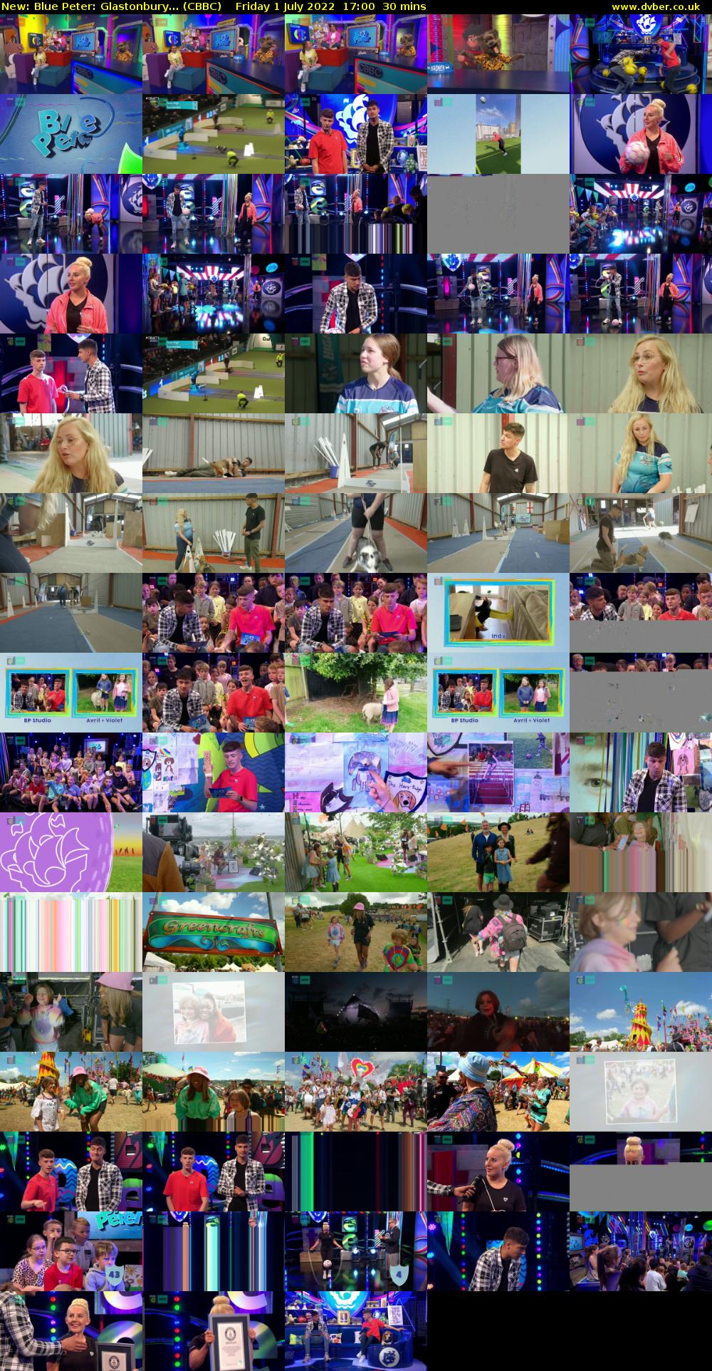 Blue Peter: Glastonbury... (CBBC) Friday 1 July 2022 17:00 - 17:30