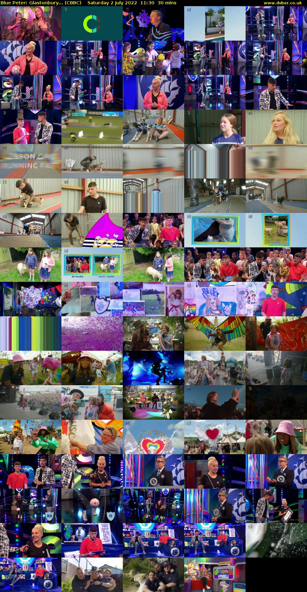 Blue Peter: Glastonbury... (CBBC) Saturday 2 July 2022 11:30 - 12:00