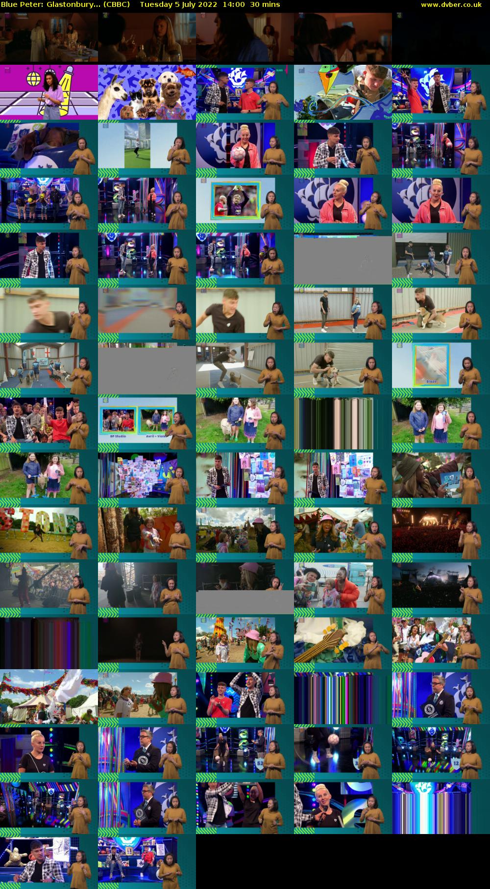 Blue Peter: Glastonbury... (CBBC) Tuesday 5 July 2022 14:00 - 14:30