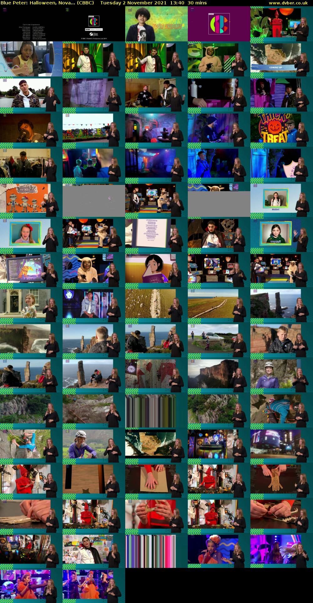 Blue Peter: Halloween, Nova... (CBBC) Tuesday 2 November 2021 13:40 - 14:10