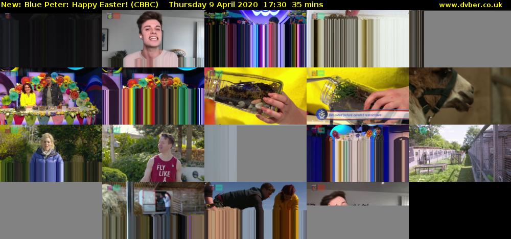 Blue Peter: Happy Easter! (CBBC) Thursday 9 April 2020 17:30 - 18:05
