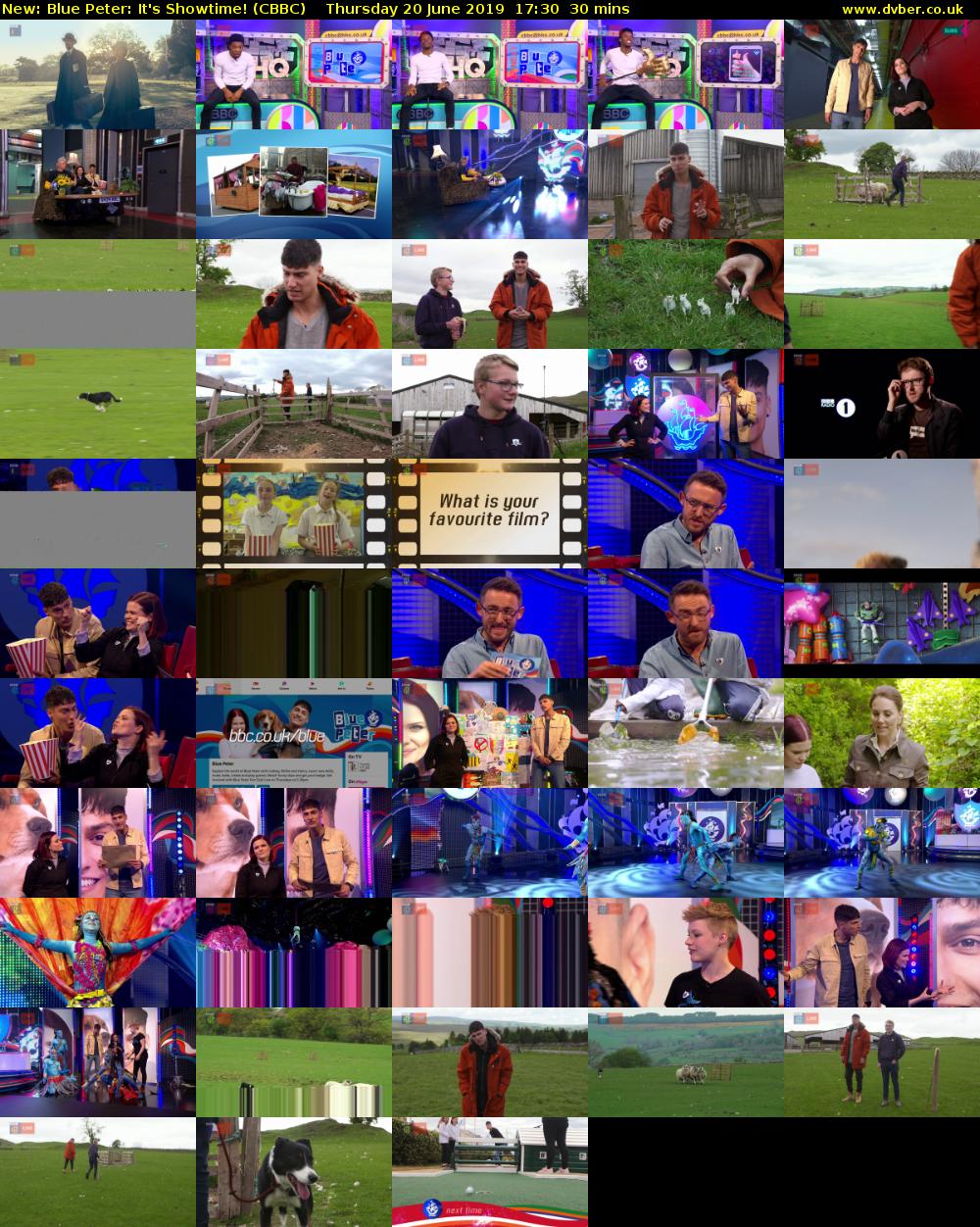 Blue Peter: It's Showtime! (CBBC) Thursday 20 June 2019 17:30 - 18:00