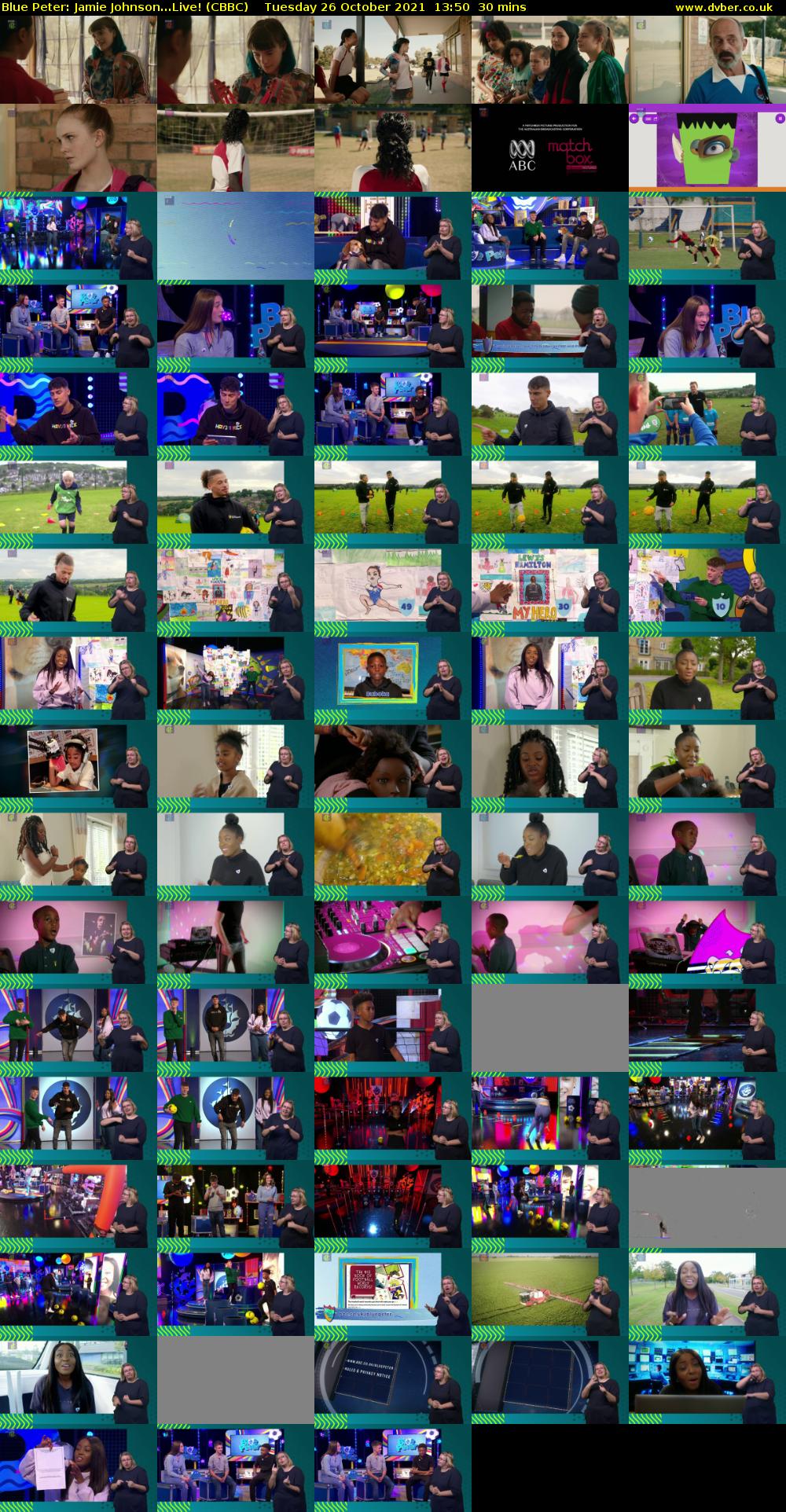 Blue Peter: Jamie Johnson...Live! (CBBC) Tuesday 26 October 2021 13:50 - 14:20