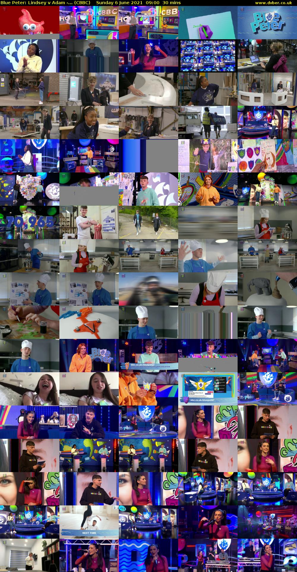 Blue Peter: Lindsey v Adam -... (CBBC) Sunday 6 June 2021 09:00 - 09:30