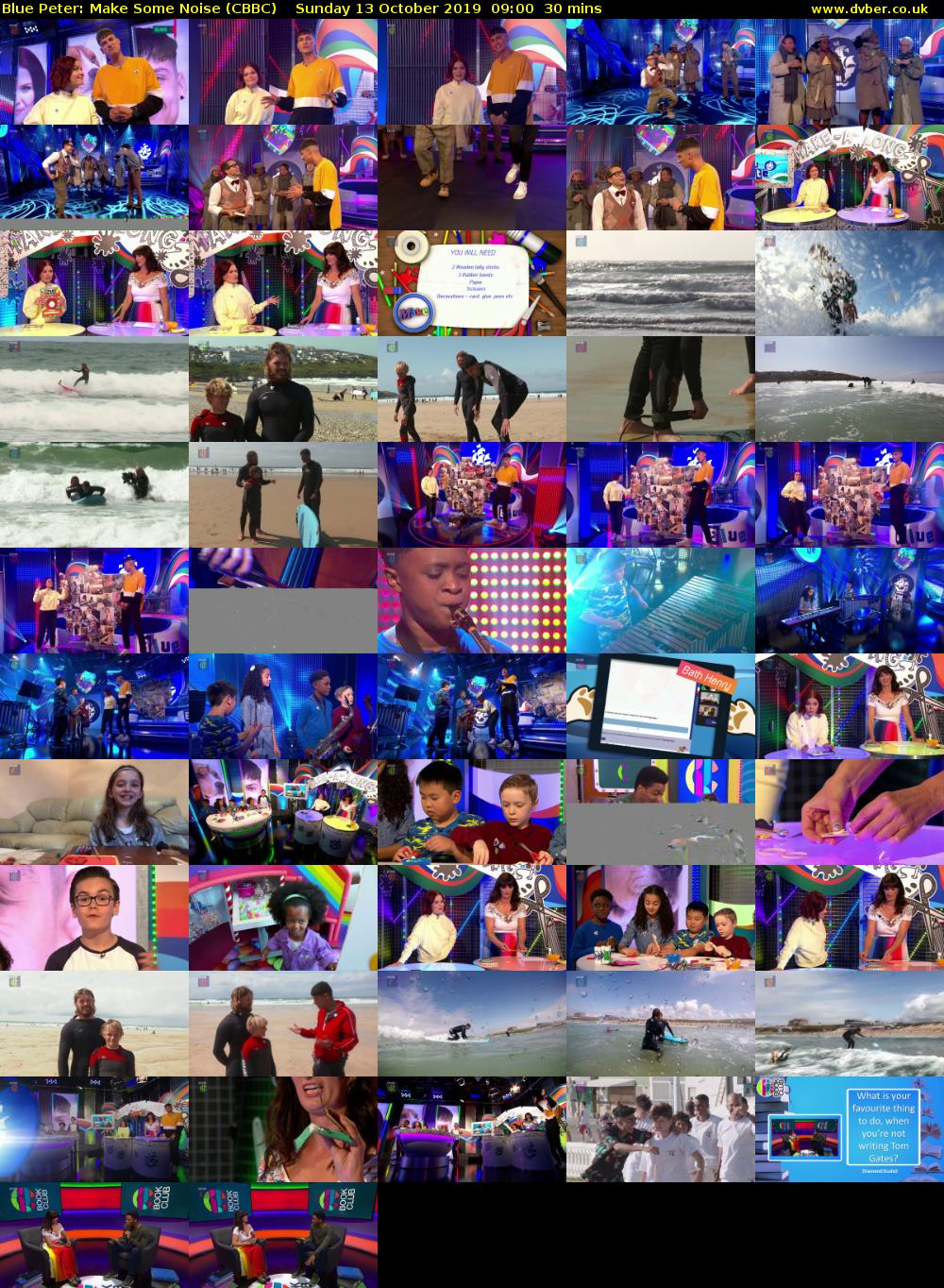 Blue Peter: Make Some Noise (CBBC) Sunday 13 October 2019 09:00 - 09:30
