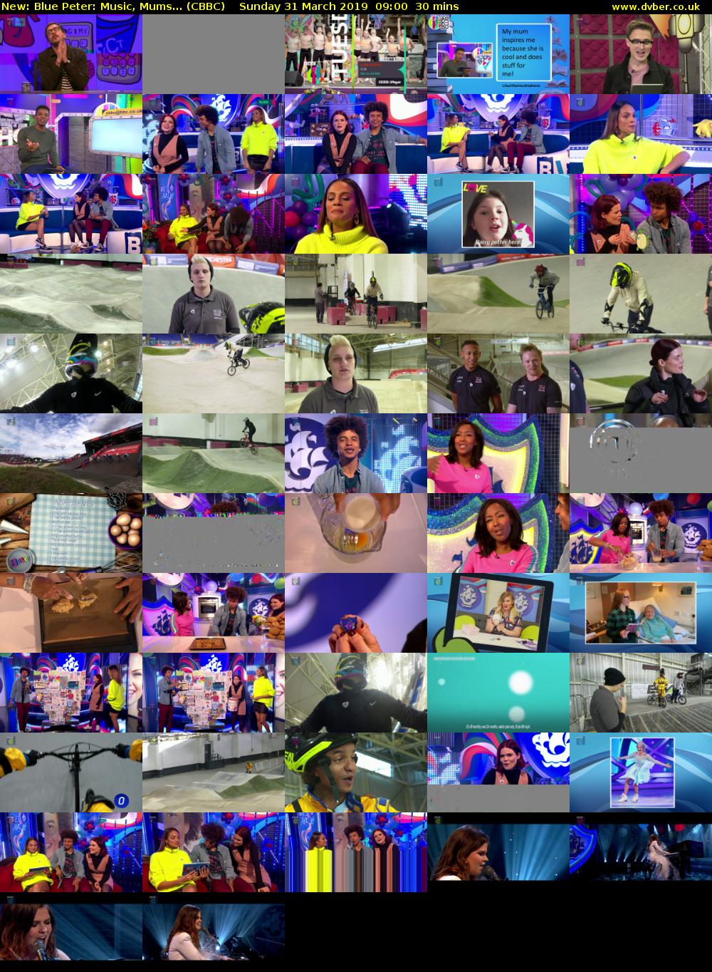 Blue Peter: Music, Mums... (CBBC) Sunday 31 March 2019 09:00 - 09:30