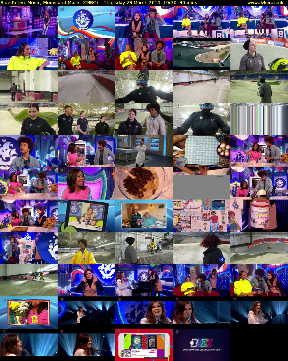 Blue Peter: Music, Mums and More! (CBBC) Thursday 28 March 2019 19:30 - 20:00