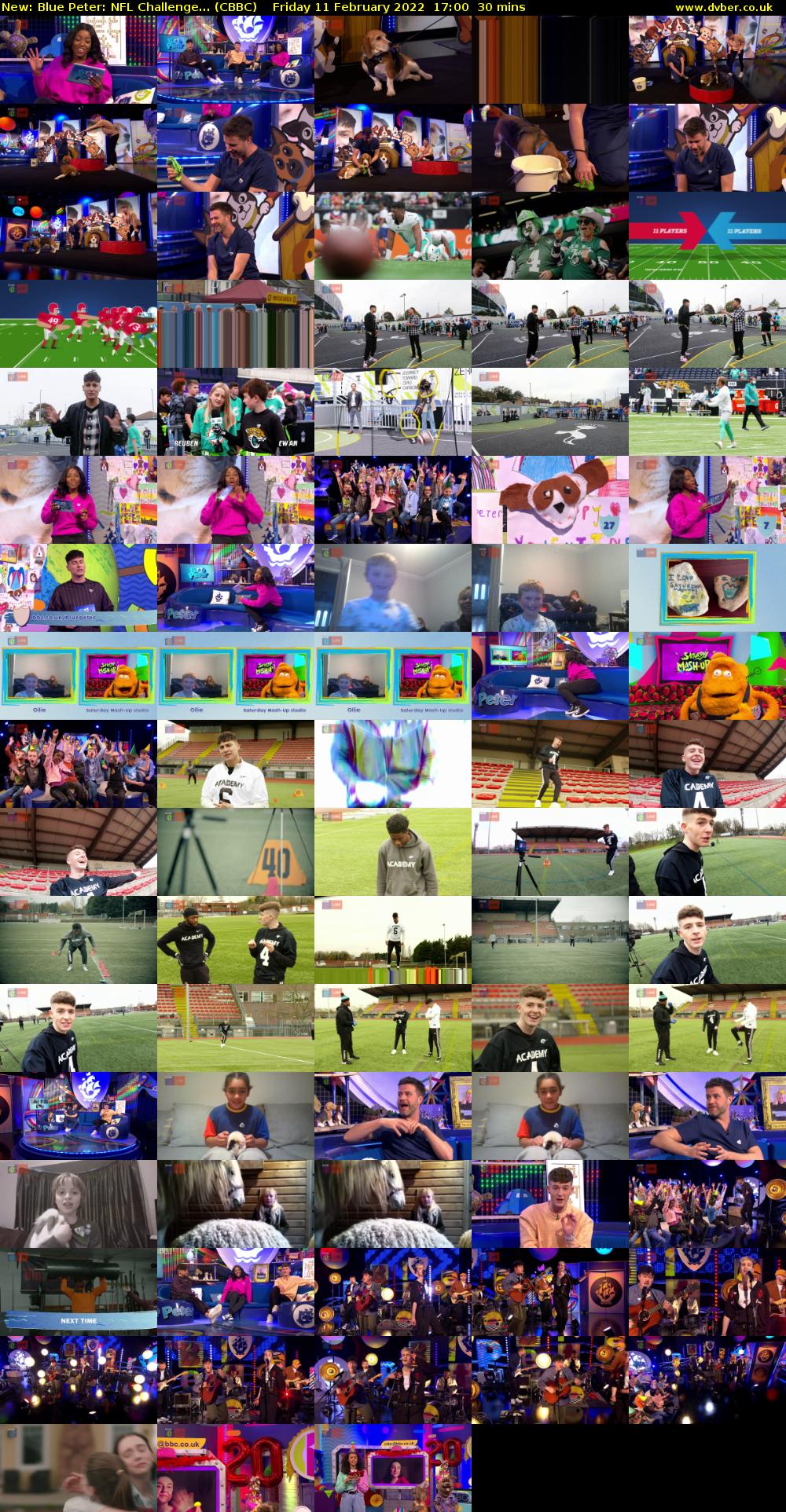 Blue Peter: NFL Challenge... (CBBC) Friday 11 February 2022 17:00 - 17:30