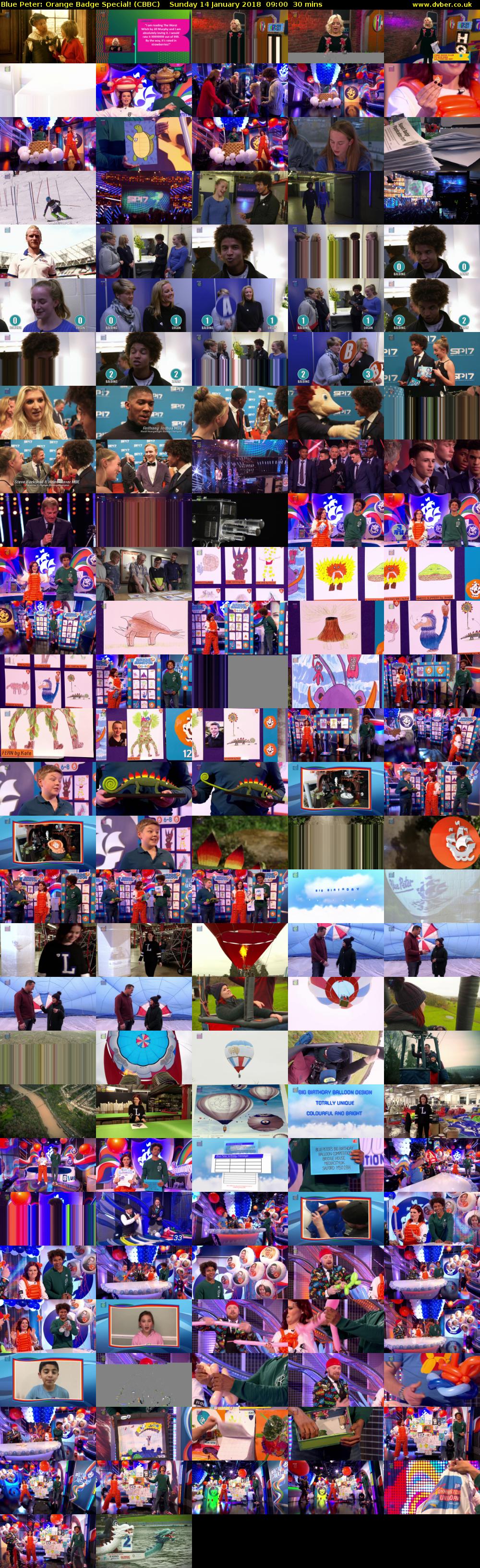 Blue Peter: Orange Badge Special! (CBBC) Sunday 14 January 2018 09:00 - 09:30