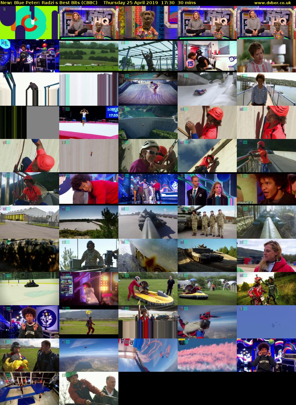 Blue Peter: Radzis Best Bits (CBBC) Thursday 25 April 2019 17:30 - 18:00